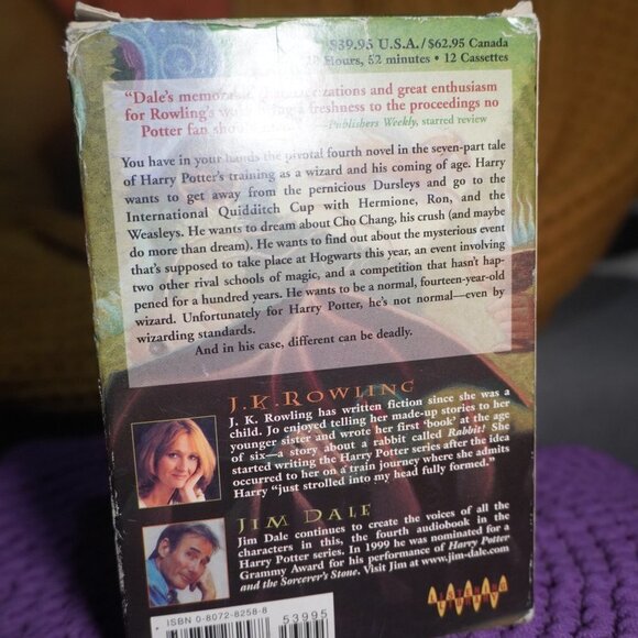 Harry Potter And The Goblet Of Fire J.K. Rowling Cassette Audiobook Double Sided - Picture 3 of 5